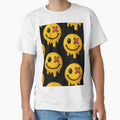 Meltdown Smiles – Drippy Grunge Emoji Pattern by Zenvo