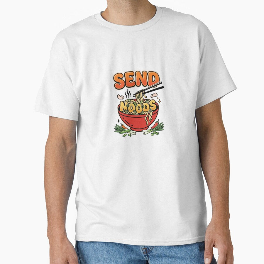 Send Noods Funny Ramen Bowl Retro Streetwear Aesthetic by MW-Signature01