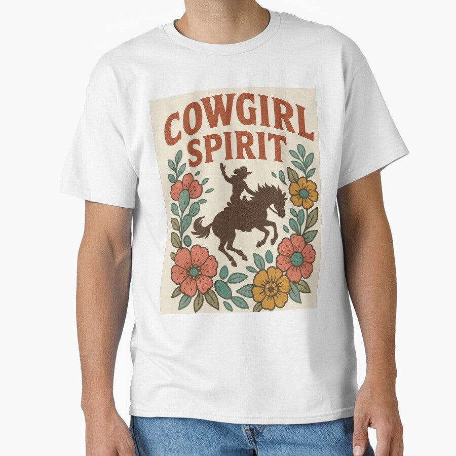 Cowgirl Spirit – Vintage Western Floral Cowgirl Design by WonderGrace