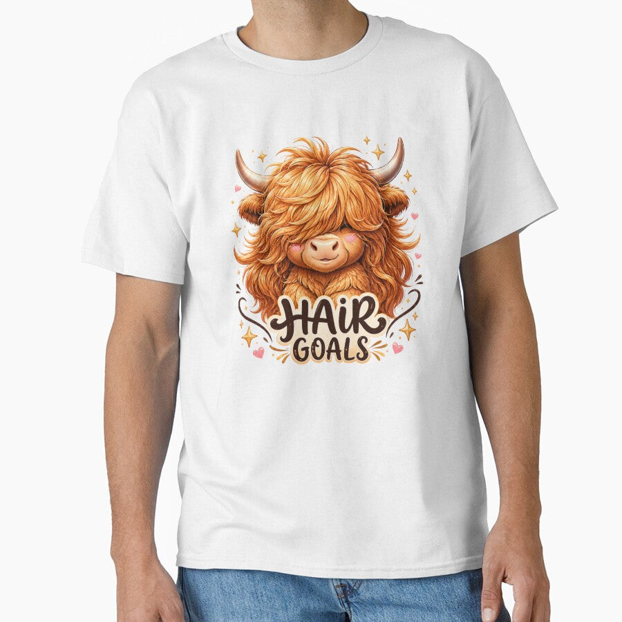 Hair Goals Highland Cow | Cute Kawaii Scottish Cow with Fabulous Hair by MarekoraStudio