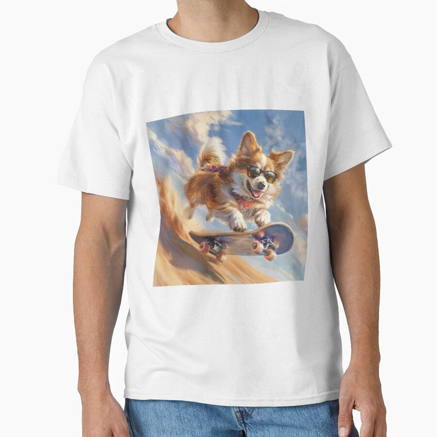 Corgi dog skateboarding by CorgiCuddle