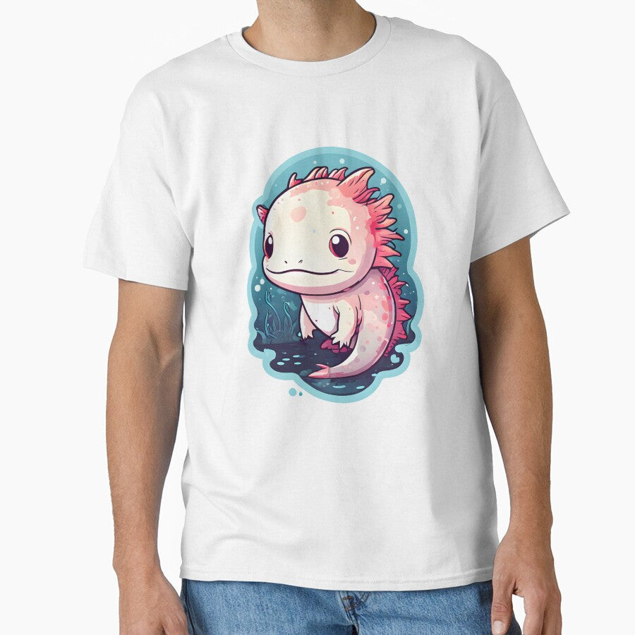 Pink Axolotl Baby by RetroPop23