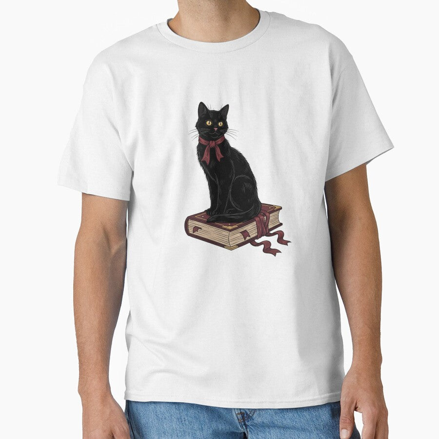 Ribboned Spellbook Cat by IllumeInk