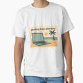 Laptop on Beach Postcard Style by Serge-Design
