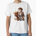 Western Cowgirl and Highland Cow by WesternBeauties