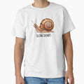 Slow Down Snail Vintage Aesthetic Quote Design by ShaderShirts