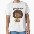 Matcha Girl – Kawaii Afro Anime Girl Drinking Matcha | Cute Kawaii Aesthetic by OsasChild