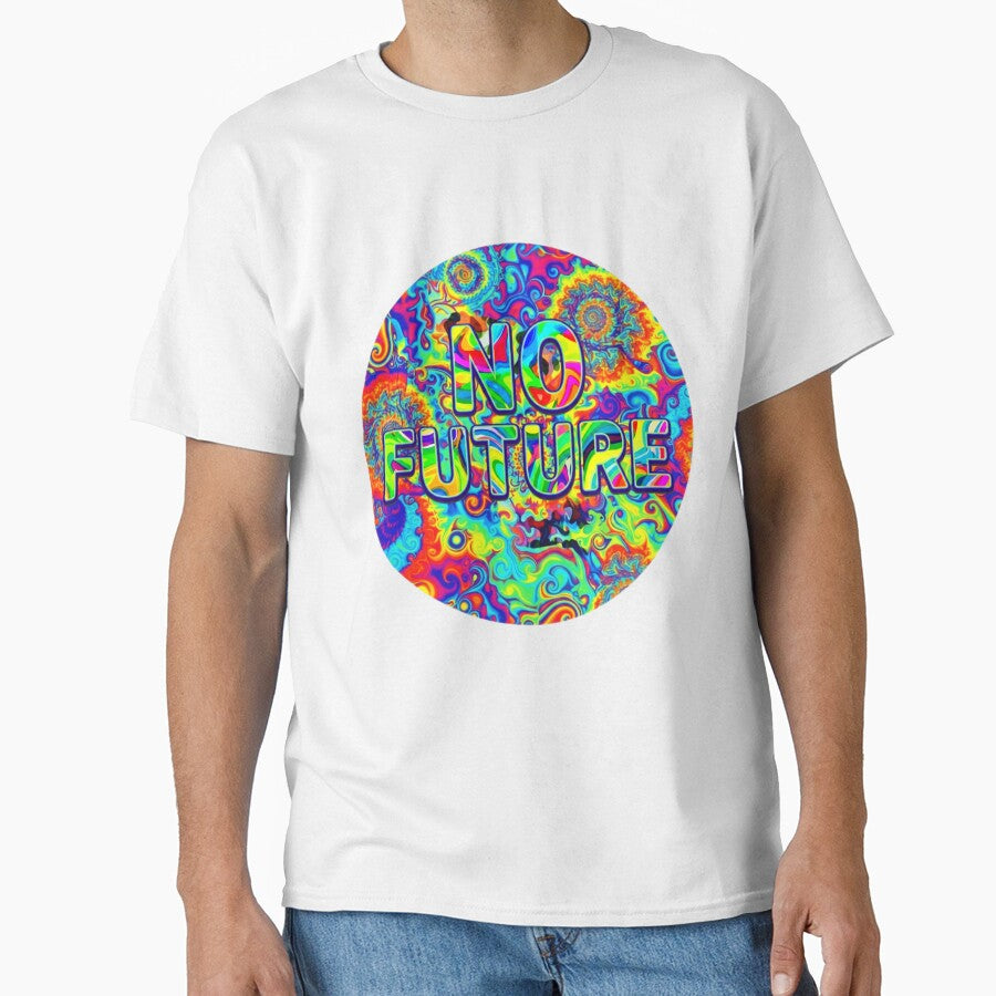 No Future Nihilism Trippy Rainbow Circle by Stefanrajzer