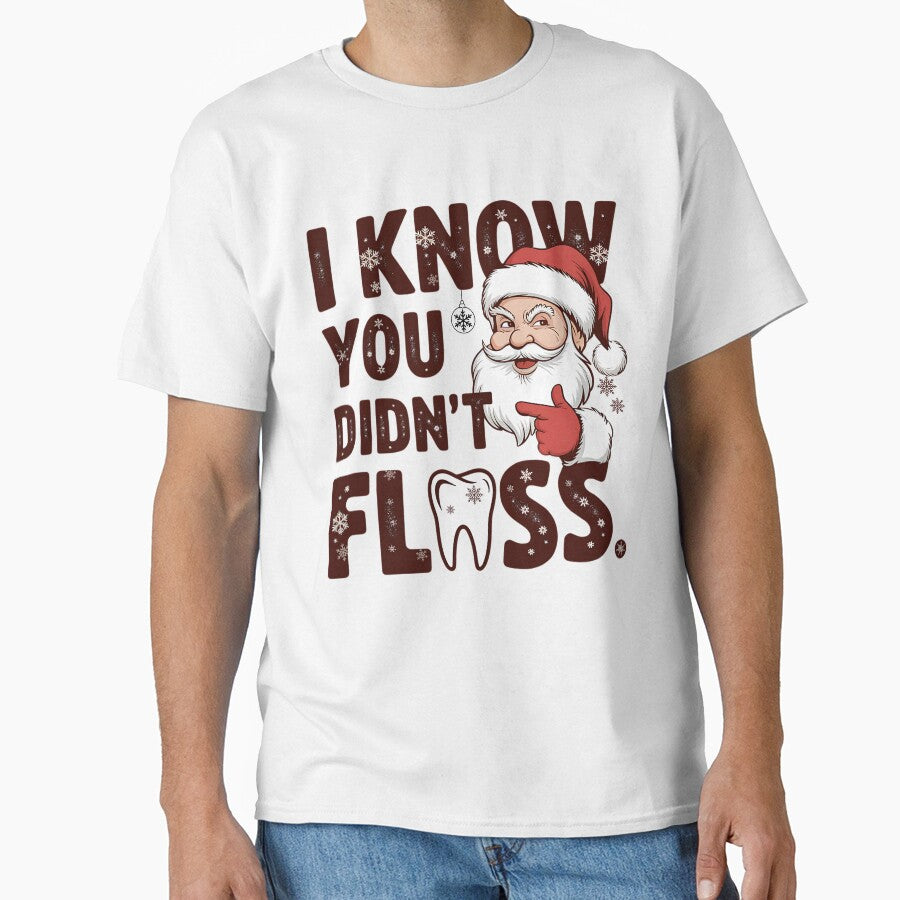 I Know You Didn't Floss, Funny Dentist Christmas, Dental Office Holiday, Christmas Dental, Dental Hygienist Gift by ArtByKatti