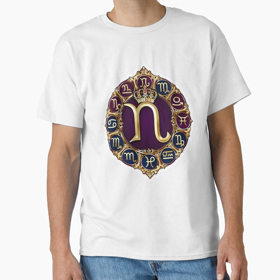 Royal Astrology Wheel Monogram Emblem by Zodiac Celestial Art