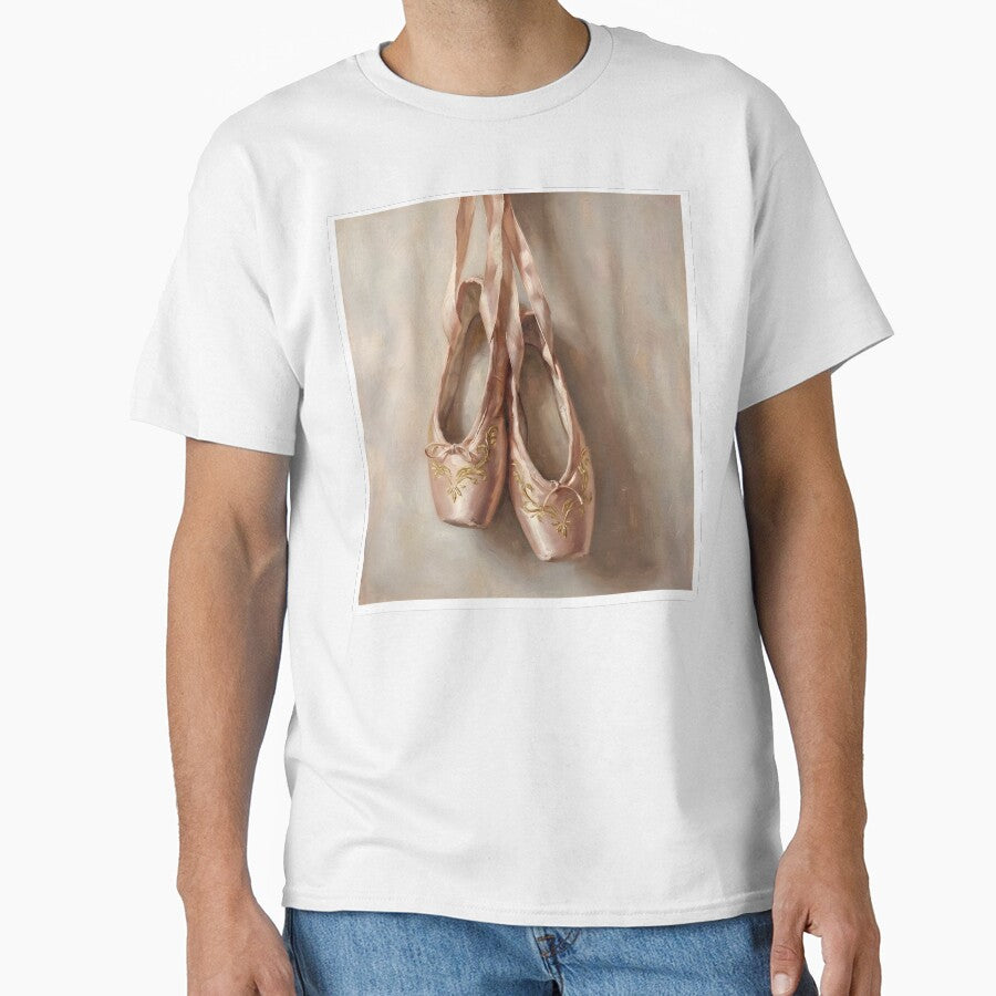 Golden Blush Ballet Slippers Oil Painting by Strip to Stick