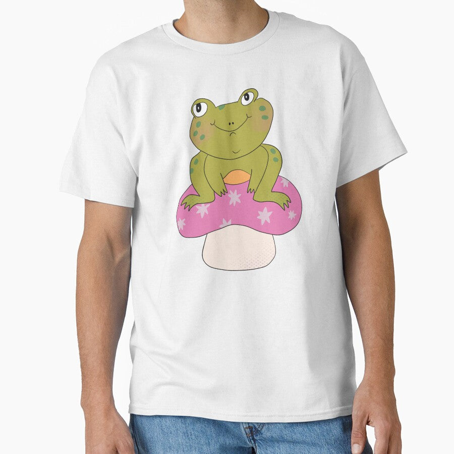 Hoppy the Frog on Toadstool (Purple) by yellowflowerhut