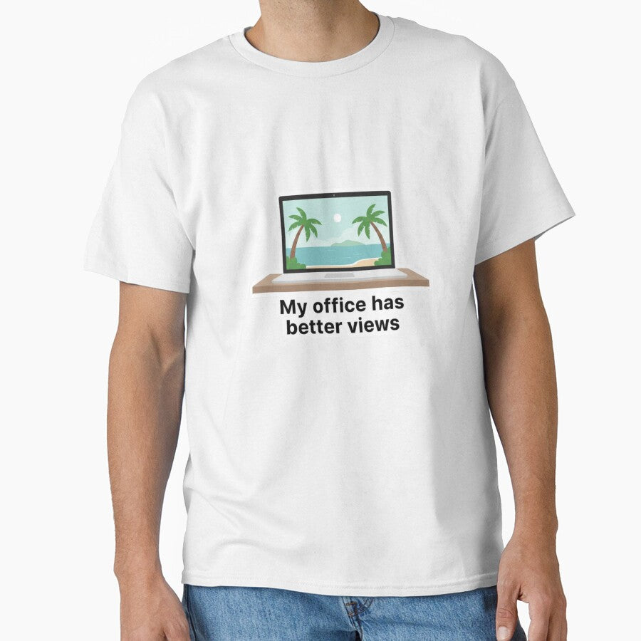 My Office Has Better Views | Digital Nomad Tropical Beach Laptop by ZYNORAworld