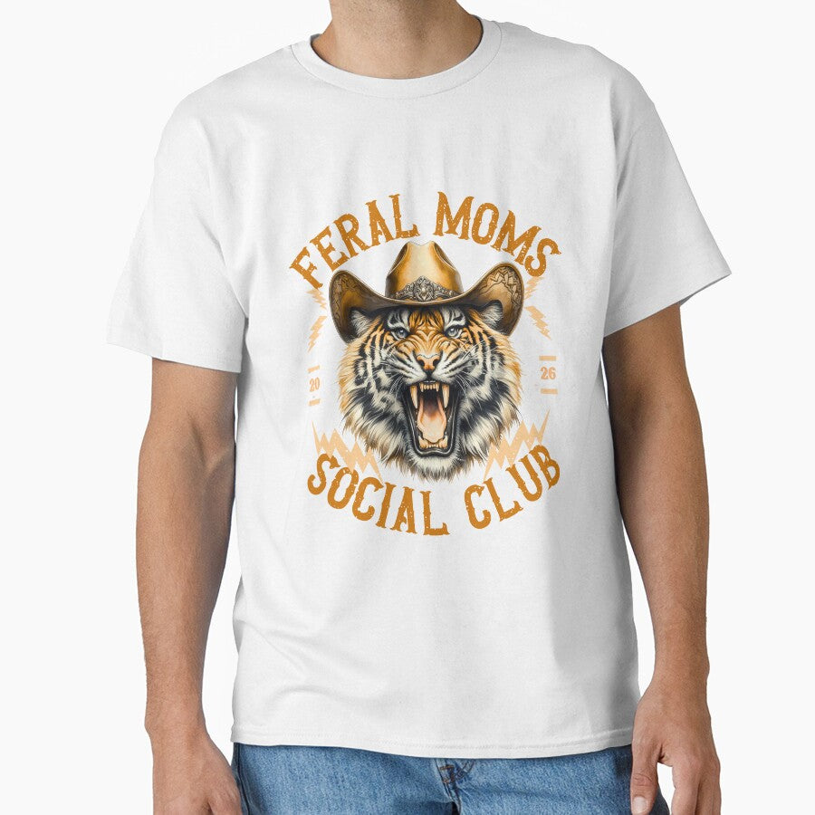 Feral Moms Social Club – Vintage Cowboy Tiger Mom Aesthetic by Pukisdaizi