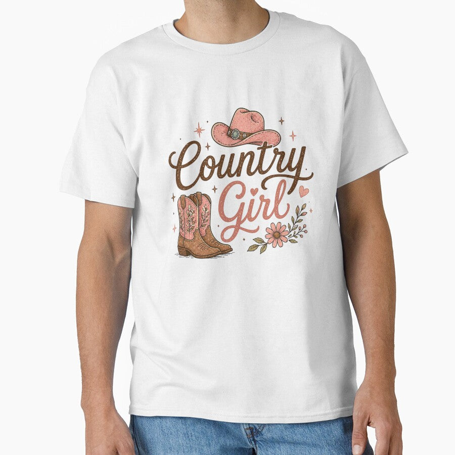 Country Girl Cowgirl Hat and Boots by PamLeeDesign