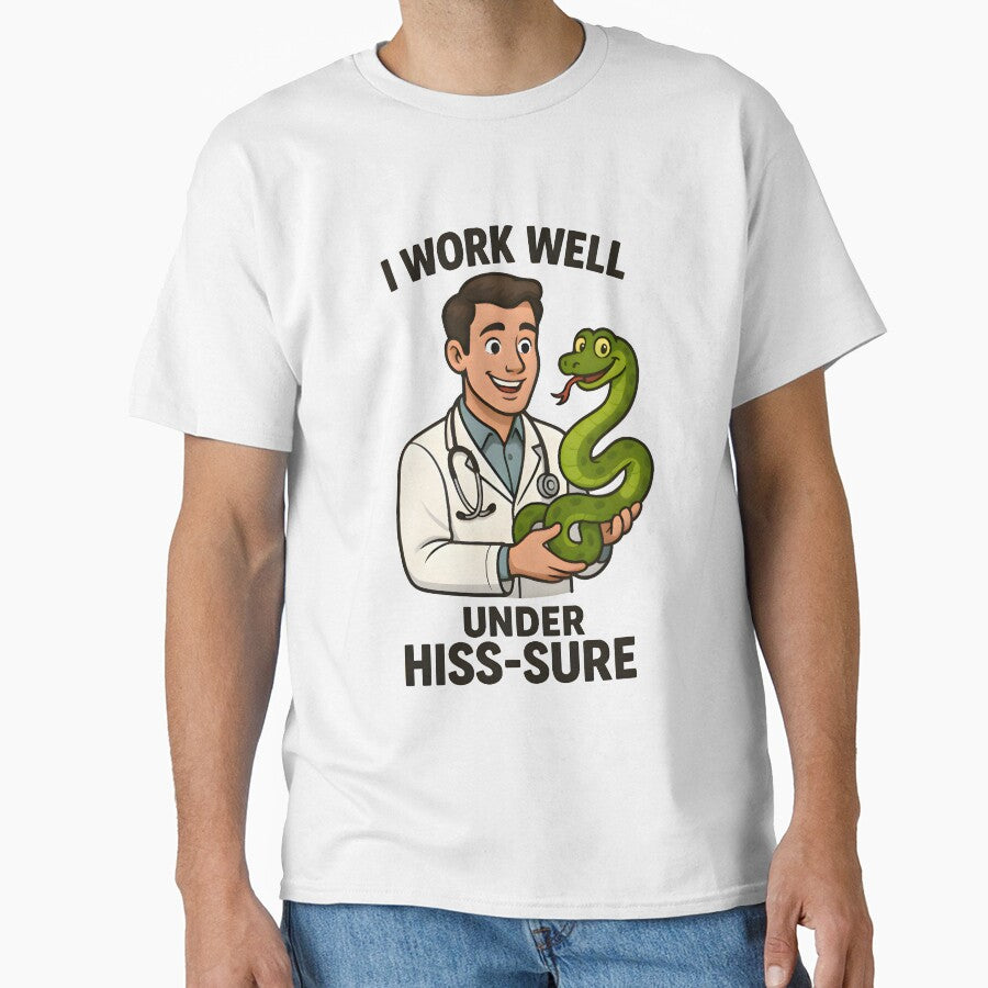 Work Well Under Hiss-sure – Funny Reptile Vet Design by Bettybee00