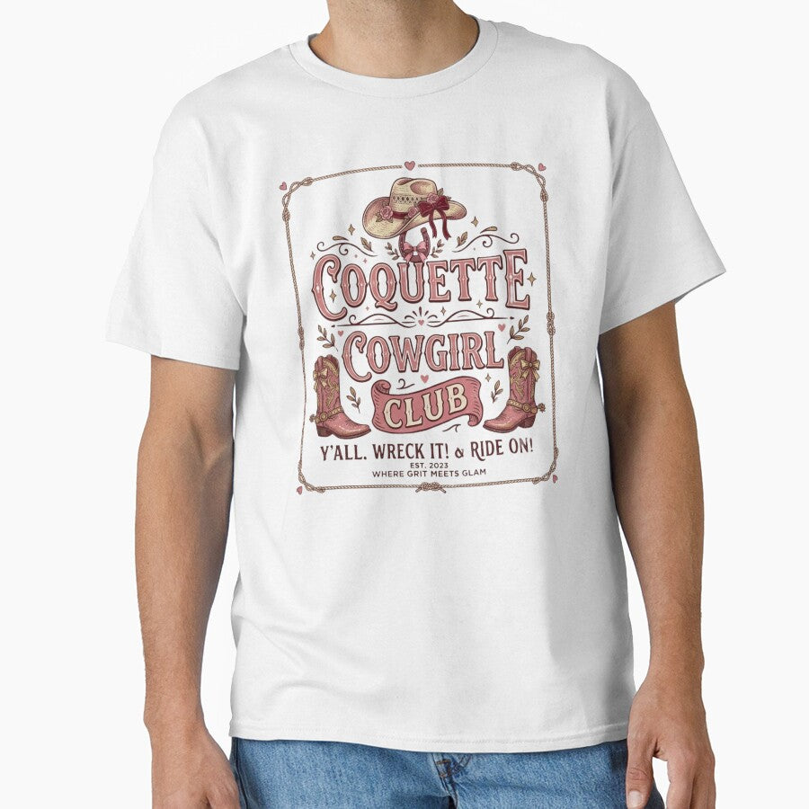 Coquette Bows & Boots | Pink Cowgirl Aesthetic | Cute Country Girl Design by FitEnvy