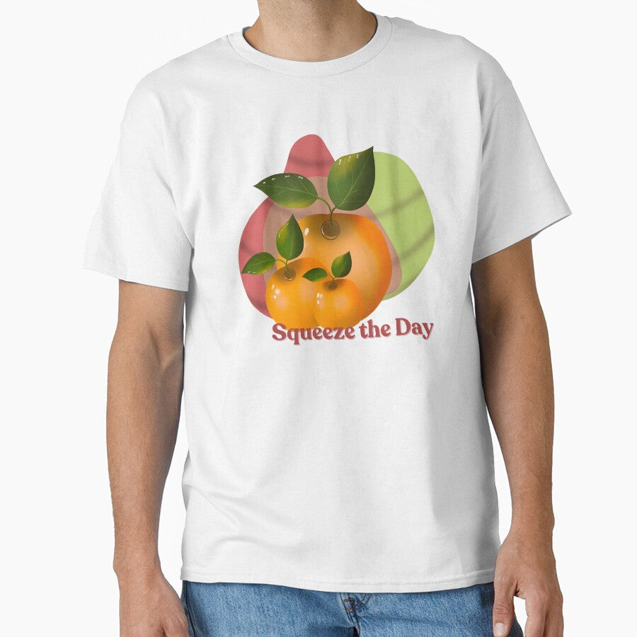 Squeeze the Day Citrus Fruit Pattern Vibrant Orange Design for Apparel & Home Decor by Almanzart