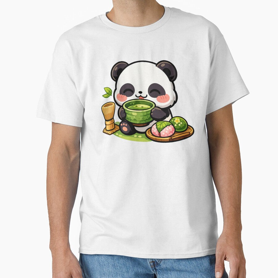 Kawaii Panda Matcha Tea Ceremony Sticker | Cute Japanese Tea Time Anime Vector Design by kawaii animal store (in Japan)
