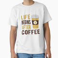 Life Begins After Coffee Funny Coffee Quote Sarcastic Coffee Lover Humor by Bad Kitty Designz
