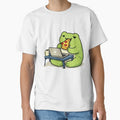 Work From Home Frog – Funny Remote Work Frog Eating Pizza by ColorSplash123