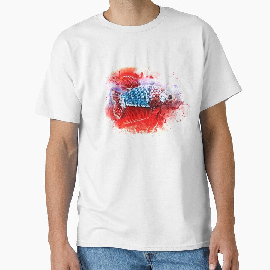 Fighting Fish Halfmoon Poster - Betta splendens by AquariumLutter
