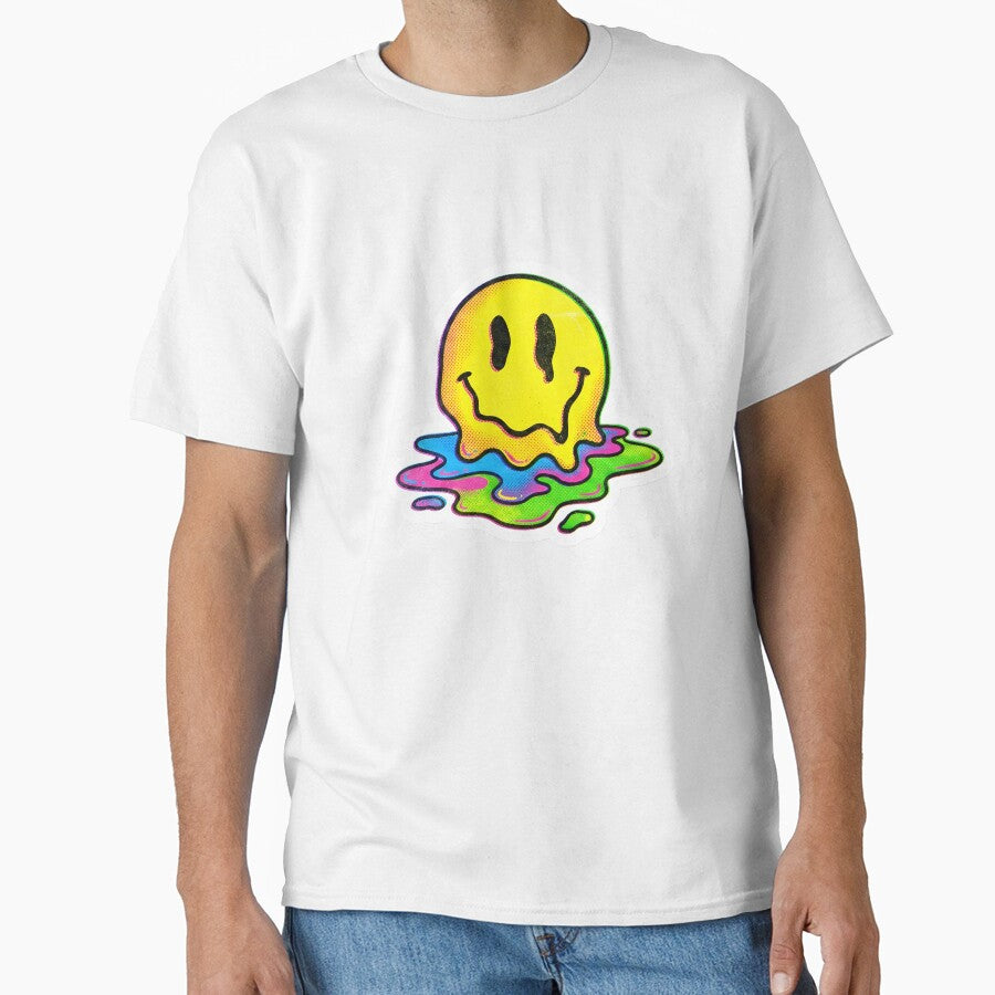Acid Melt Distorted Smiley Face Neo-Psychedelic Rave Graphic by StickyGuys