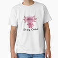 Stay Cool Pink Axolotl - Cute Kawaii Salamander Art by HumTumMe