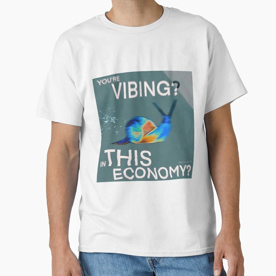 Youre Vibing In This Economy Funny Vaporwave Snail by xuxqhpbmr34