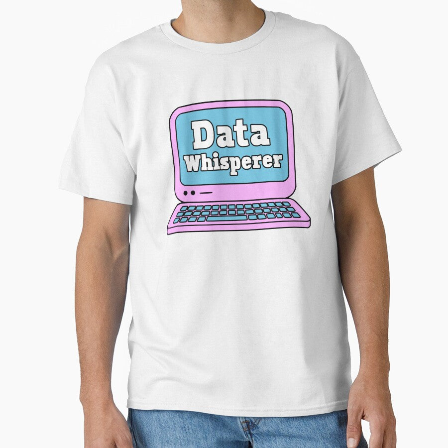 Data Whisperer! Pink And Blue Data Analyst Computer by PMCreative
