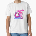 Cute Pink Axolotl smiling doing yoga by Mr Pyuku