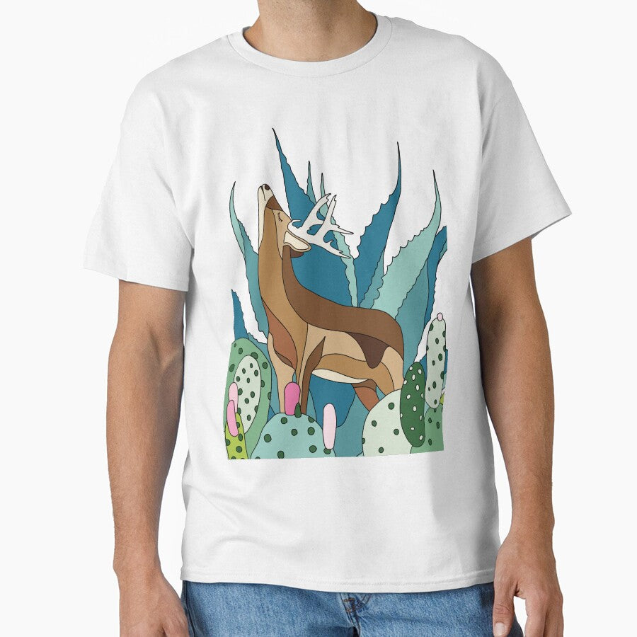 Deer with cactus by Sabrina Brugmann