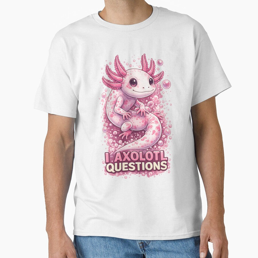 I Axolotl Questions – Cute Curious Axolotl in Soft Minimal Pastel Aesthetic by Pickachoo
