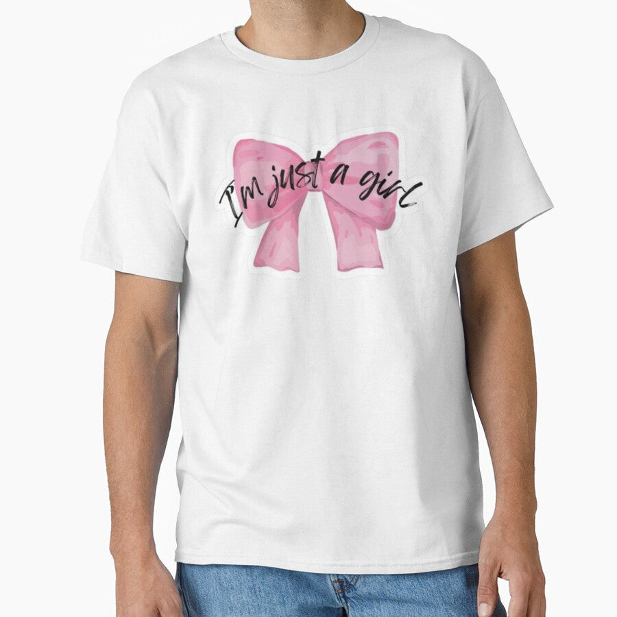 I'm Just a Girl Pink Coquette Bow Aesthetic Art by DESIGN DIMENSION