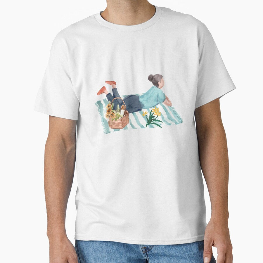 Cottagecore Girl Go Picnic Outside on vacation by tnwbank