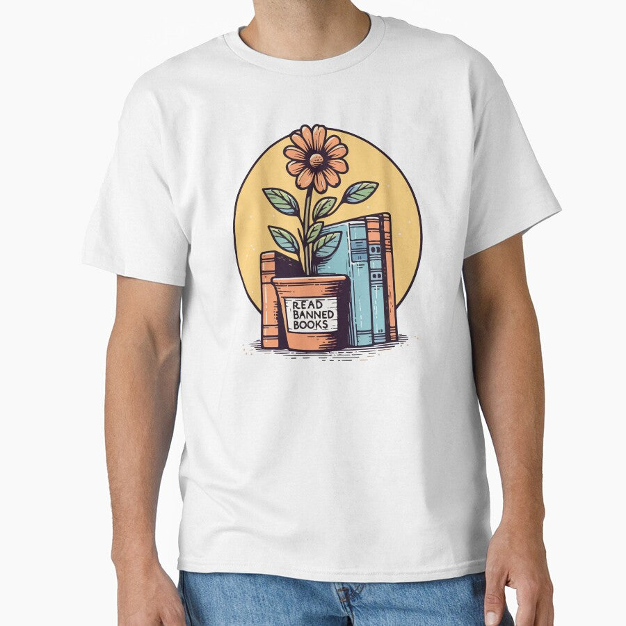 Read Banned Books Pot Flower by TomFrontierArt