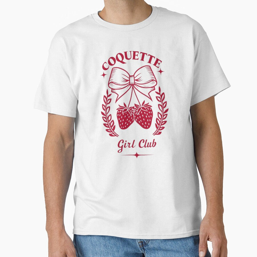 Coquette Girl Club - Strawberry Bow Cute Girly Aesthetic Kawaii by Syrupulse