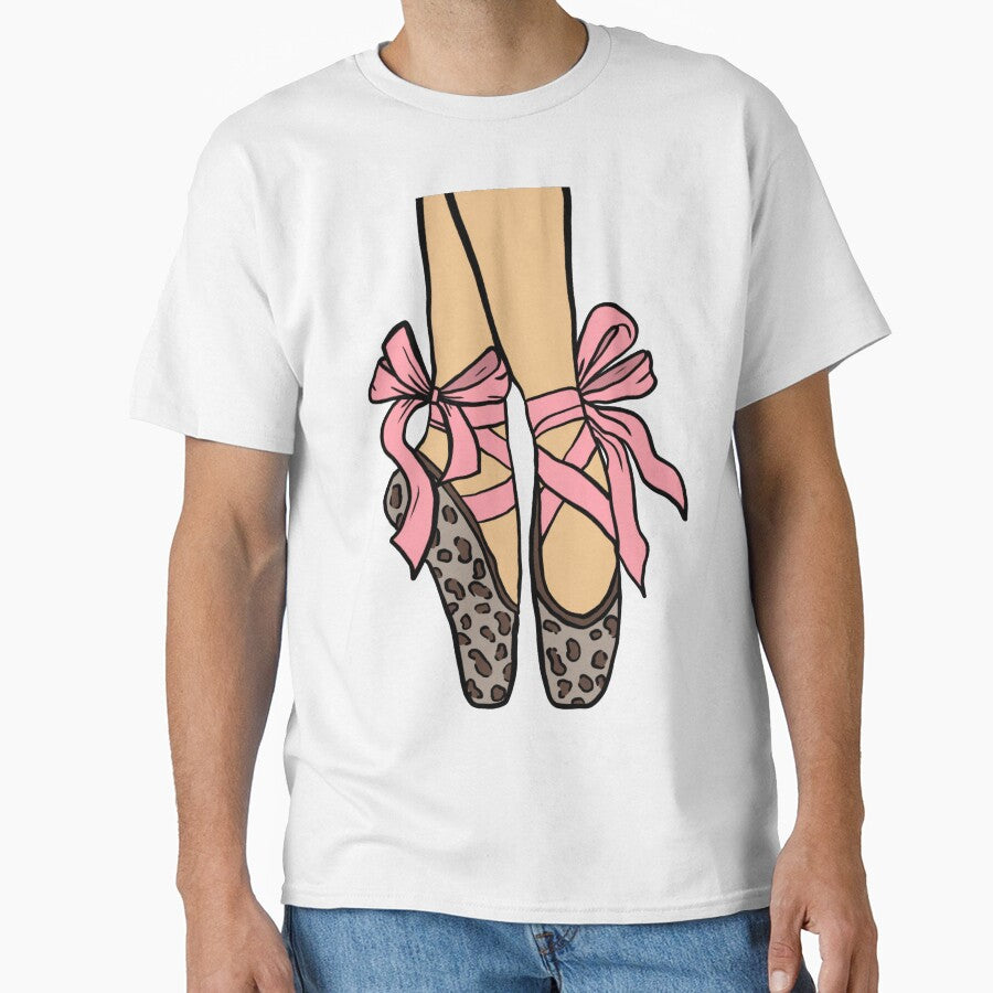 Leopard Print Ballet Slippers with Pink Ribbons by Cosmic-Meadows