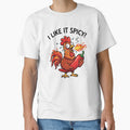 I Like It Spicy Funny Rooster Cartoon Graphic for Foodies by chattsuede