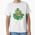 Scottish highland cow st patrick's day lucky shamrock leprecown by Ayelandco