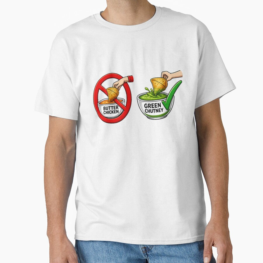 Funny Indian Food Lover Chutney Over Butter Chicken by FEEL GOOD CLUB DESIGNS