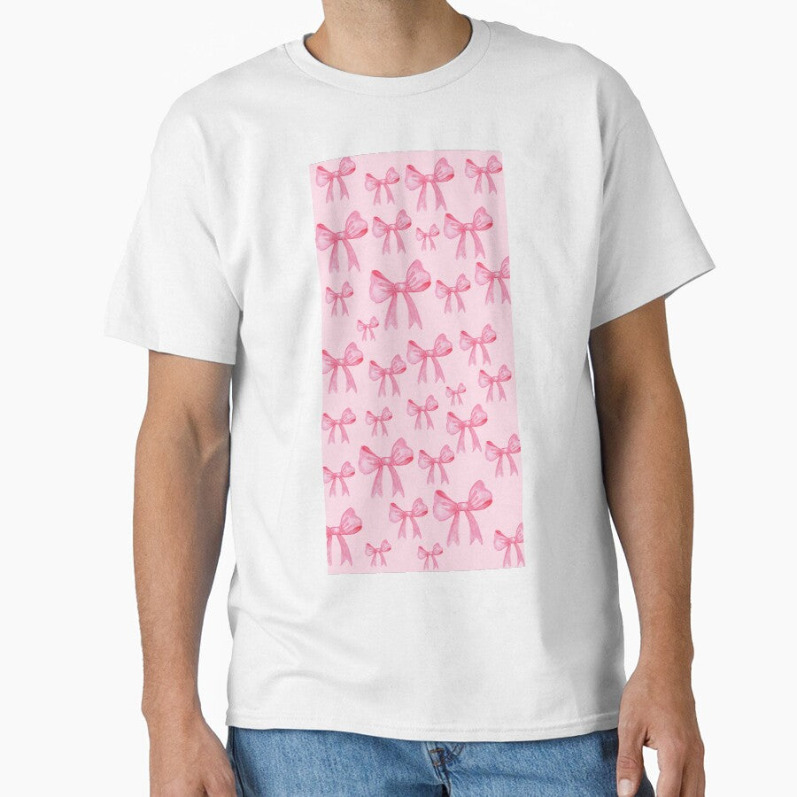 Coquette Aesthetic Pink Watercolor Bows by BismArtStudio