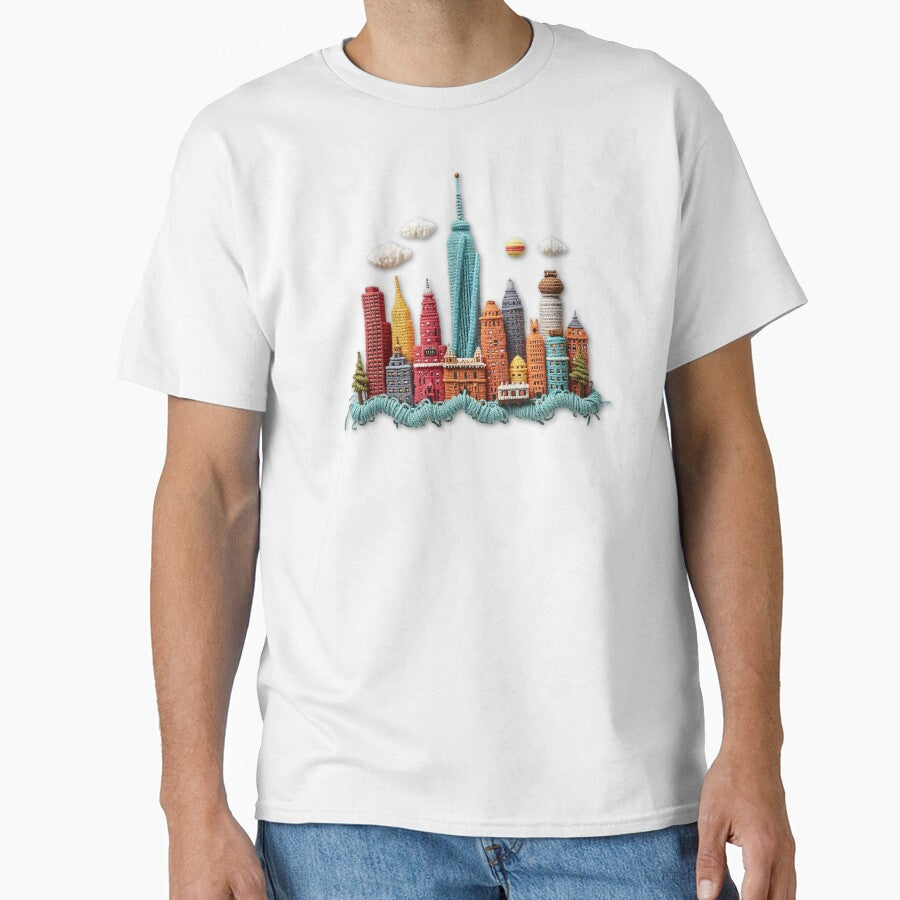 Yarnscape – Faux Yarn Crocheted City Skyline by Festive Bug