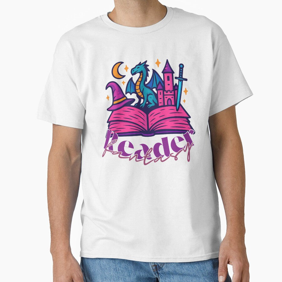 Whimsigoth Fantasy Reader Dragon Moon Design by CottonandQuill