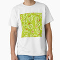 Lime Green Tropical Fruit Sketches Pattern by everything4eva