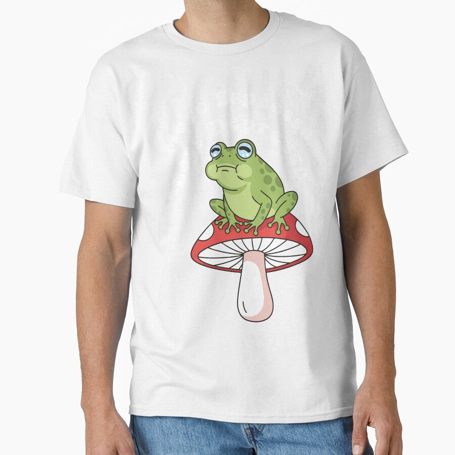 Cute Grumpy Frog on Red Mushroom Toadstool by Snout & Shout.