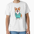 Cute Corgi Nurse Wearing Blue Medical Scrubs by Canine Cosmos
