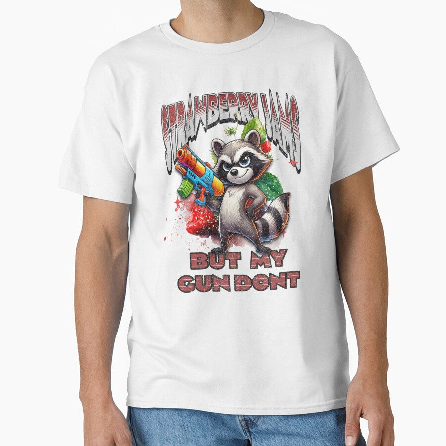 Strawberry Jams But My Gun Don't Raccoon by Dominic-Design