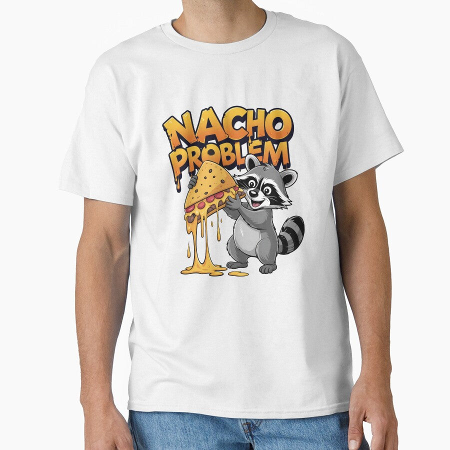 Nacho Average Mood, Funny Raccoon Snack Art by Bliss Find And Design