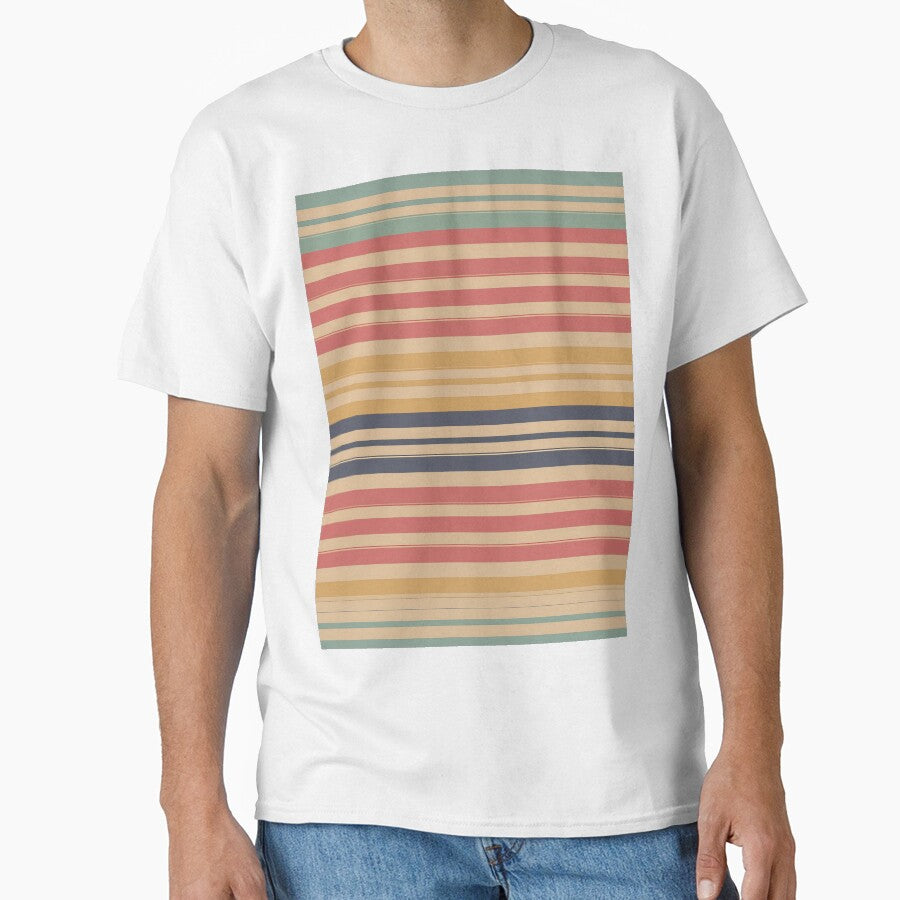 Vintage Coastal Stripe Pattern – Retro Summer Picnic Seamless Design by Tamas Das